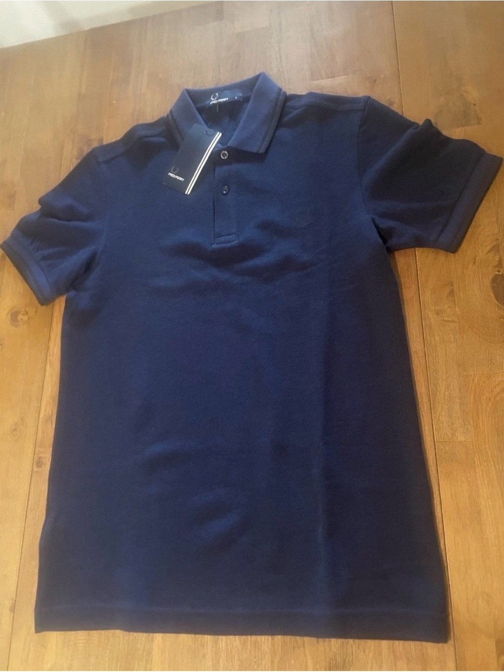 Fred Perry Men's Navy Blue Short-Sleeve Polo m3600 small